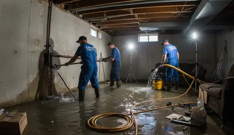 Expert Plumbing Pro - emergency-main-water-line-repair-for-a-flooded-basement-in-the-hilltop-neighborhood
