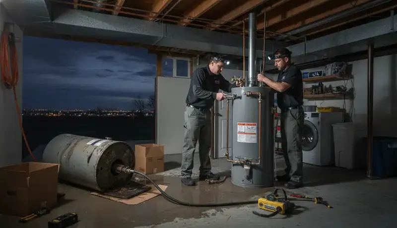 Expert Plumbing Pro - late-night-water-heater-failure-and-replacement-in-southeast-denver